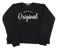 Černá teplá crop mikina s nápisy CiviL