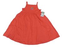 Nové - jahodové letní šaty s květem PRIMARK