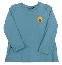 Modrošedé mikinotriko s příšerkou lupilu