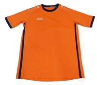 Křikavě oranžovo-tmavomodré funkční sportovní tričko s logem JAKO