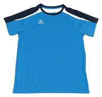 Modro-bílo-tmavomodré funkční sportovní tričko s logem erima