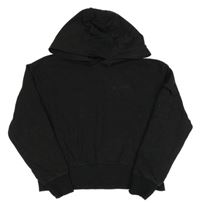 Černá crop mikina s nápisem a kapucí Pepperts!