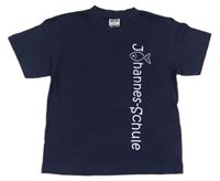 Tmavomodré tričko s nápisem a rybou James & Nicholson 