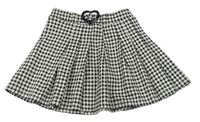 Černo-bílá kostkovaná třpytivá sukně Primark
