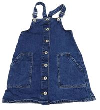 Modré riflové propinací laclové šaty Denim Co.