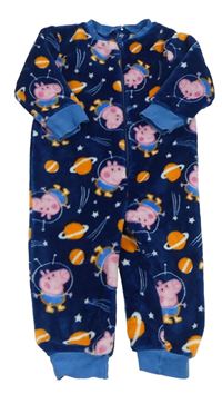Tmavomodrý chlupatý overal s Tomíkem Mothercare