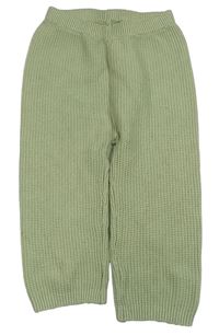 Světlezelené pletené tepláky Primark