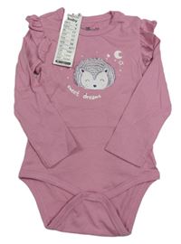 Nové - Starorůžové body s ježkem a volánky Pep&Co
