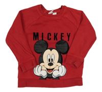 Červená mikina s Mickeym H&M