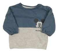 Modrošedo-béžová mikina s Mickeym George