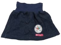 Tmavomodrá tepláková sukně s jednorožcem