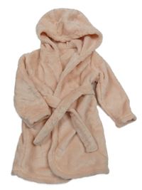 Nové - Růžový chlupatý župan s kapucí George