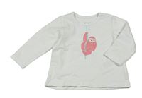 Bílé triko s lenochodem Kanz