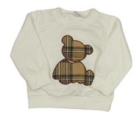 Smetanová mikina s medvědem