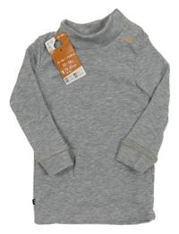 Nové - Šedé melírované spodní funkční triko se stojáčkem Lugik