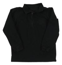 Černá prošívaná polo mikina George