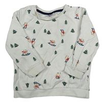 Smetanová mikina se stromky a medvědy So Cute