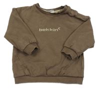 Hnědá mikina s nápisem Bekkin