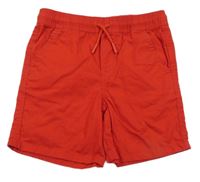 Červené plátěné kraťasy Primark