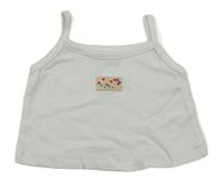Bílý crop top s nášivkou