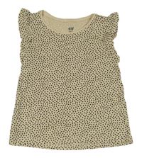 Béžové tričko se srdíčky H&M