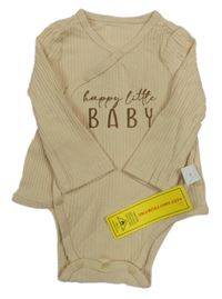 Nové - Béžové žebrované body s nápisem Shein