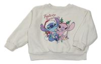 Světlebéžová mikina se Stitchem a Angel H&M