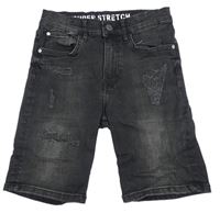 Černé riflové kraťasy s prošoupáním H&M