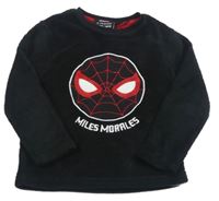 Černá chlupatá mikina se Spidermanem Primark