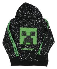 Černá flekatá mikina s Minecraft a kapucí George