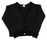 Černý žinylkový propínací crop svetr Y.F.K.