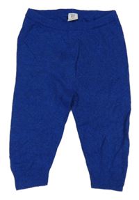 Modré melírované pletené tepláky GAP