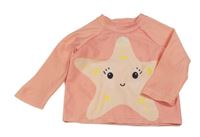 Růžové UV triko s hvězdicí H&M