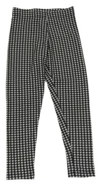 Černo-šedé vzorované úpletové tregíny George