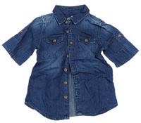 Tmavomodrá lehká riflová košile s kapsami rebel