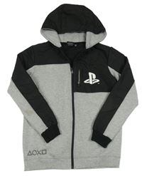 Šedo-černá bundomikina s kapucí - PlayStation Primark