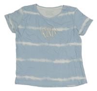 Světlemodré pruhované tričko s nápisem Primark