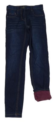 Tmavomodré podšité skinny rifle Alive