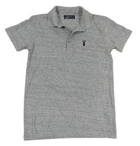Šedé melírované polo tričko Next