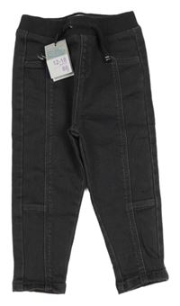 Nové - Tmavošedé teplákové rifle s úpletovým pasem Primark