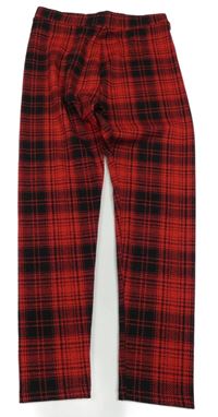 Černo-červené kostkované legíny F&F