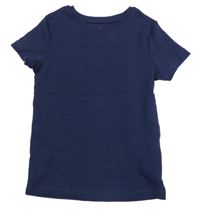 Tmavomodré žebrované tričko F&F