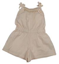 Světlerůžový kraťasový overal 