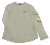 Smetanové triko s logem Puma