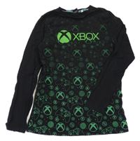 Černo-zelené vzorované triko - XBOX
