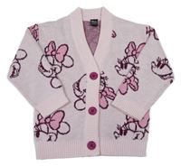 Růžový propínací svetr s Minnie Primark