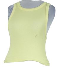 Dámský žlutý žebrovaný crop top Primark 