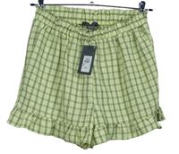 Dámské žluto-černé kostkované sukňové kraťasy s volánky Primark 
