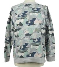 Dámská šedo-modro-světlemodrá army mikina GoodMove 
