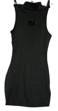 Dámské černé potažené minišaty se sponou Shein vel. 32